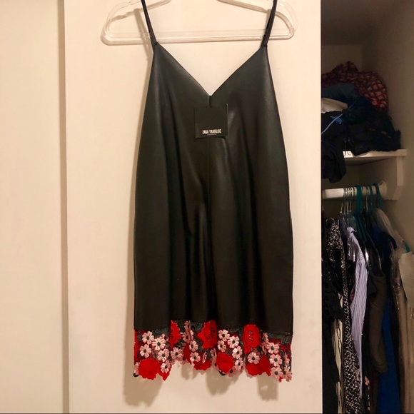 Zara | Dresses | Leather Lace Zara Dress Nwt | Poshmark